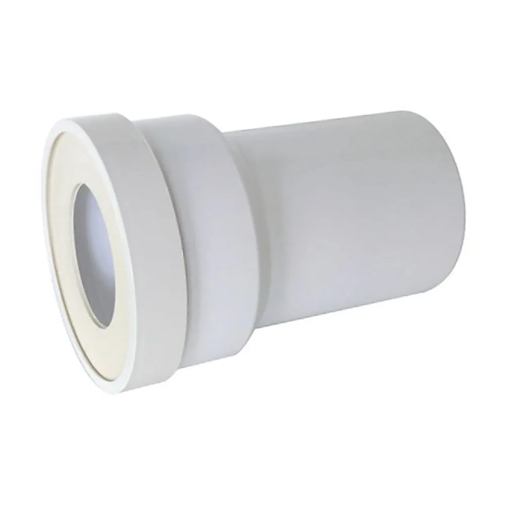 Regiplast Robinet Chasse D'Eau-Raccord - Pipe droite mâle - 100mm - Couleur blanche - Idéale pour installations sanitaires