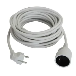 Rallonge Électrique-Rallonge blanche H05VVF 3G1 5mm² 10m avec clapet