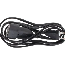 Zenitech Enrouleur Électrique-Rallonge de câble HO5VV-F 2x1mm² - 2m - noir -