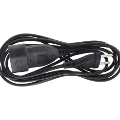 Zenitech Enrouleur Électrique-Rallonge de câble HO5VV-F 2x1mm² - 2m - noir -