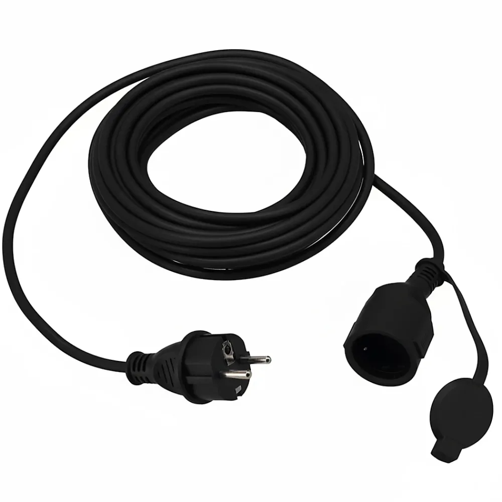 Horoz Electric Rallonge Électrique Et Enrouleur De Jardin-Rallonge de jardin noire Schuko 10 m 3x1,5 mm² IP44 HOROZ
