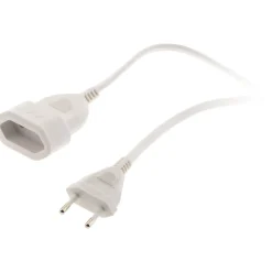 Zenitech Rallonge Électrique-Rallonge HO3VVH2-F 2m - Blanc -