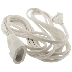 Zenitech Rallonge Électrique-Rallonge HO3VVH2-F 2m - Blanc -