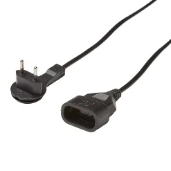 Diall Rallonge intérieur H03VVH2-F 2 x 0.75mm² 3m prise noir