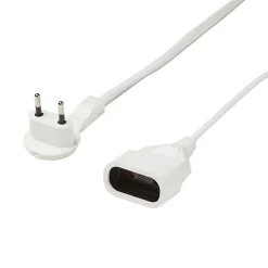Diall Rallonge intérieur H03VVH2-F 2 x 0.75mm² 3m prise blanc