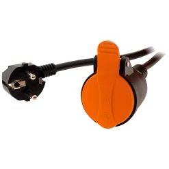 Zenitech Rallonge Électrique-Rallonge IP44 10m + clip fixation orange
