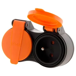 Zenitech Rallonge IP44 2 prises + clapet 5m