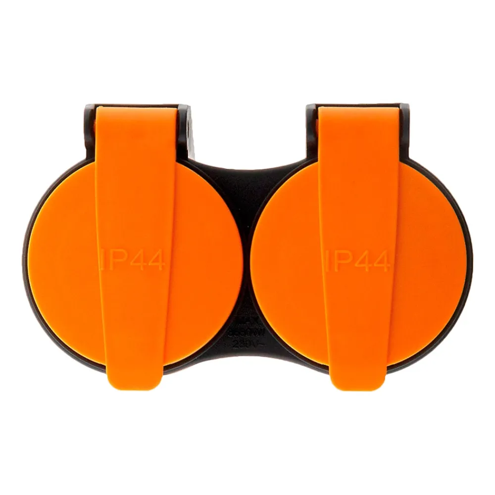 Zenitech Rallonge IP44 2 prises + clapet 5m
