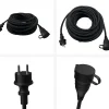 GAO Rallonge électrique à clapet 25m HO7RNF noir 16A 230V
