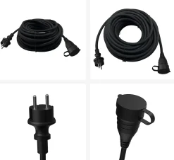 GAO Rallonge électrique à clapet 25m HO7RNF noir 16A 230V