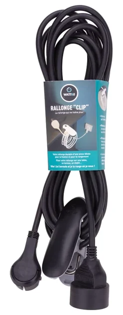 Wattandco Rallonge électrique R-3MCLIP-NR-CT