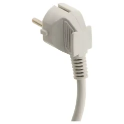 Zenitech Rallonge Électrique-Rallonge 1,90m - HO3VVH2F 2x0,75mm² 6A - blanc -