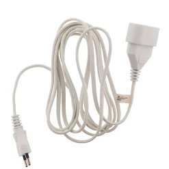 Zenitech Rallonge Électrique-Rallonge 10m - HO3VVH2F 2x0,75mm² 6A - blanc -
