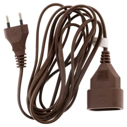 Zenitech Rallonge 3m - HO3VVH2F 2x0,75mm² 6A - marron -