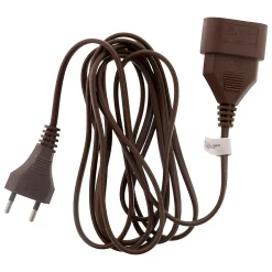 Zenitech Rallonge 3m - HO3VVH2F 2x0,75mm² 6A - marron -