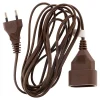 Zenitech Rallonge 5m - HO3VVH2F 2x0,75mm² 6A - marron -