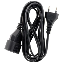 Zenitech Rallonge 3m - HO3VVH2F 2x0,75mm² 6A - noir -
