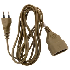 Zenitech Rallonge Électrique-Rallonge 3m - HO3VVH2F 2x0,75mm² 6A - or -