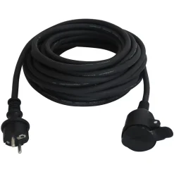 Diall Rallonge Électrique|Rallonge Électrique Et Enrouleur De Jardin-Rallonge noire H05VVF 3G1 5mm² 10m avec clapet