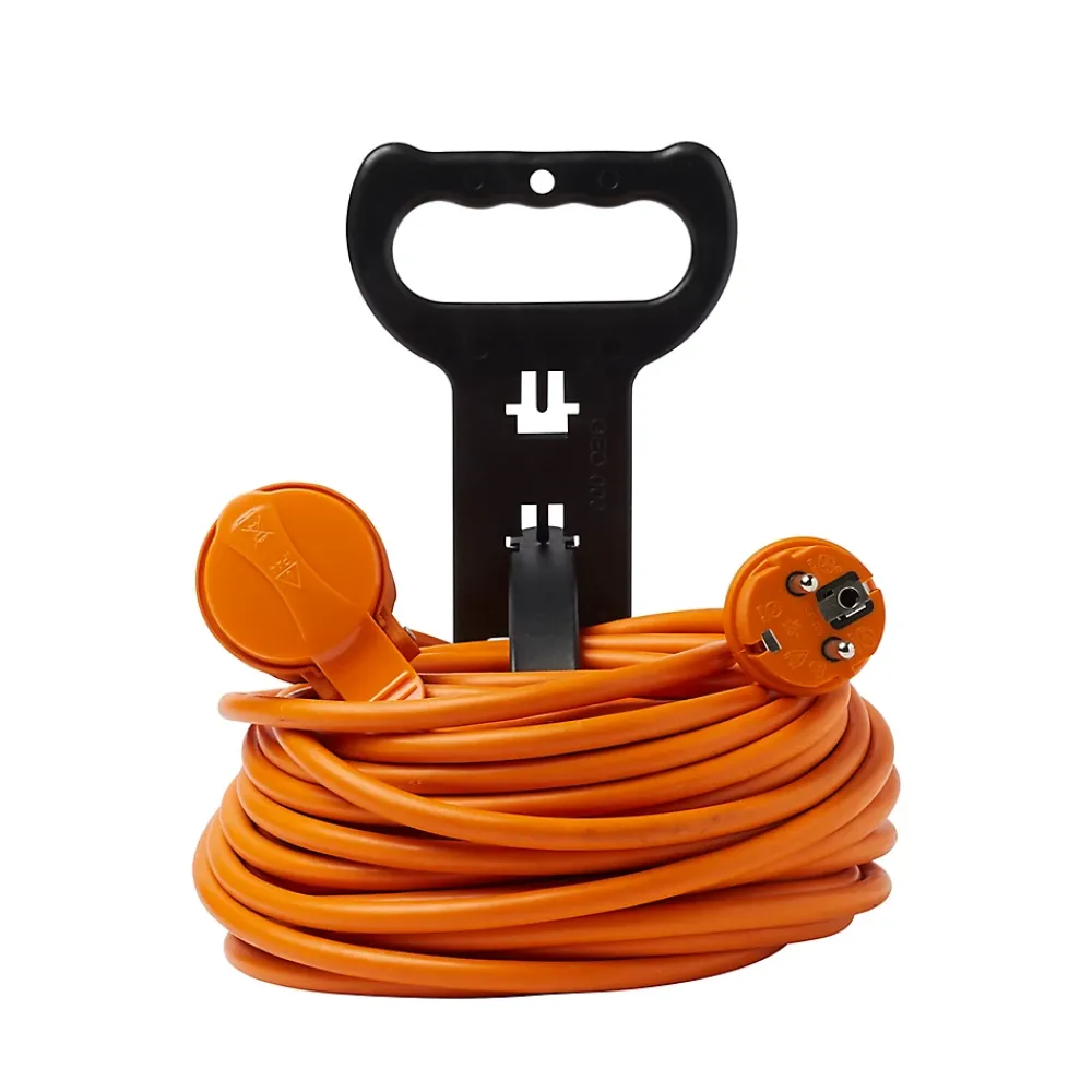 Diall Rallonge Électrique|Rallonge Électrique Et Enrouleur De Jardin-Rallonge orange H05VVF 3G1 5mm² 20m avec clapet