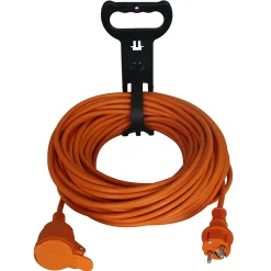 Diall Rallonge Électrique|Rallonge Électrique Et Enrouleur De Jardin-Rallonge orange H05VVF 3G1 5mm² 20m avec clapet