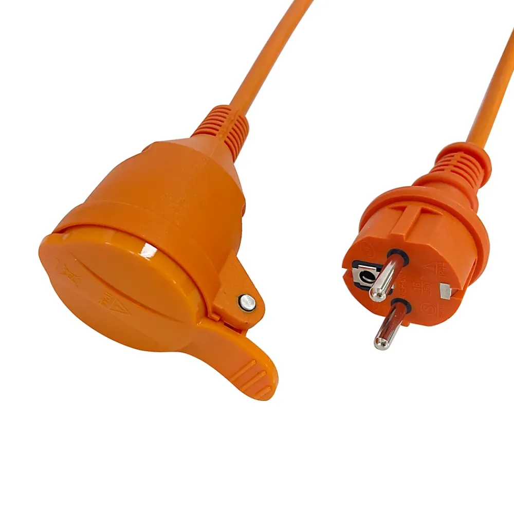 Diall Rallonge Électrique|Rallonge Électrique Et Enrouleur De Jardin-Rallonge orange H05VVF 3G1 5mm² 20m avec clapet