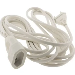 Zenitech Rallonge Électrique-Rallonge Schuko HO5VV-F 3G1,5mm² 5m - blanc -