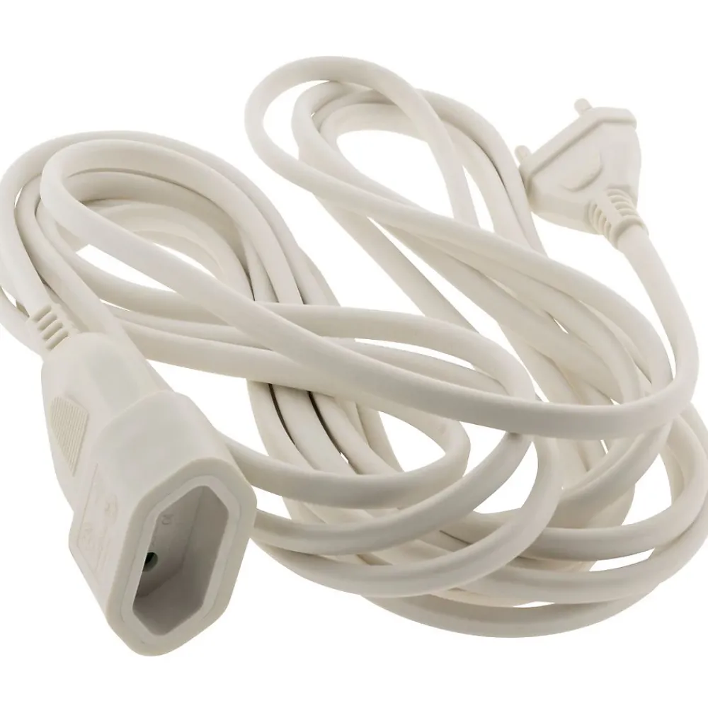 Zenitech Rallonge Schuko HO5VV-F 3G1,5mm² 2m - blanc -