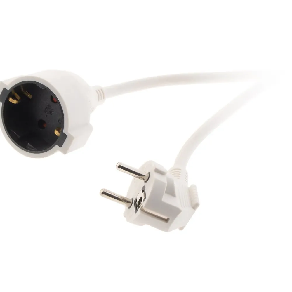 Zenitech Rallonge Schuko HO5VV-F 3G1,5mm² 2m - blanc -