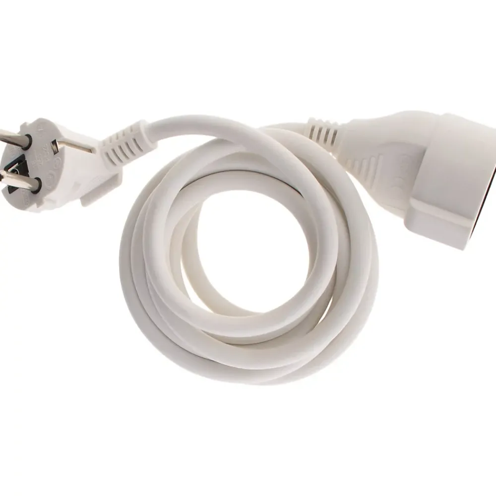 Zenitech Rallonge Schuko HO5VV-F 3G1,5mm² 2m - blanc -