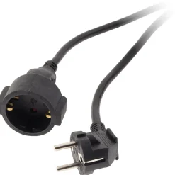 Zenitech Rallonge Électrique-Rallonge Schuko HO5VV-F 3G1,5mm² 5m - noir -