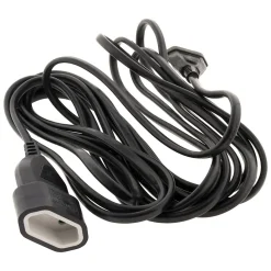 Zenitech Rallonge Électrique-Rallonge Schuko HO5VV-F 3G1,5mm² 5m - noir -