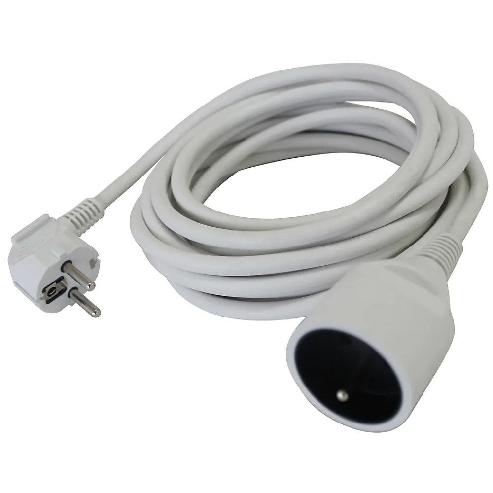 Rallonge Électrique-Rallonge secteur Power3All NFL-001 longueur 5 m câble H05VVF 3G1 5mm² 3680W pour 230V maxi