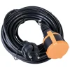 Zenitech Rallonge Électrique-Rallonge étanche 25m clip de fixation orange