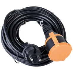 Zenitech Rallonge Électrique-Rallonge étanche 25m clip de fixation orange