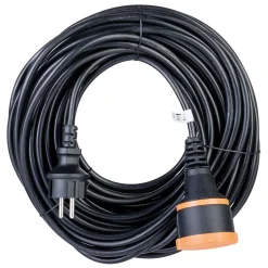 Zenitech Rallonge Électrique-Rallonge étanche 25m clip de fixation orange