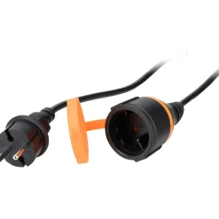 Zenitech Rallonge étanche 10m clip de fixation orange