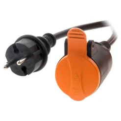 Zenitech Rallonge étanche 10m clip de fixation orange