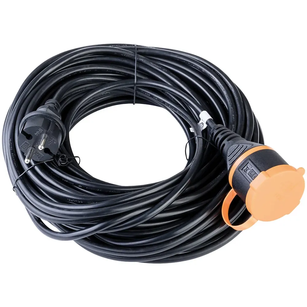 Zenitech Rallonge étanche 10m clip de fixation orange
