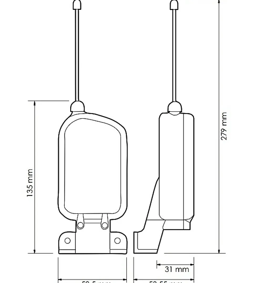 Proteco Motorisation De Portail-Recepteur 4 canaux PRX433405 - 1173