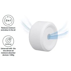GoodHome Absorbeur D'Humidité-Recharge pour absorbeur d'humidité 2 galets neutre 20m² 450g
