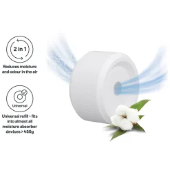 GoodHome Absorbeur D'Humidité-Recharge pour absorbeur d'humidité 2 galets coton 20m² 450g