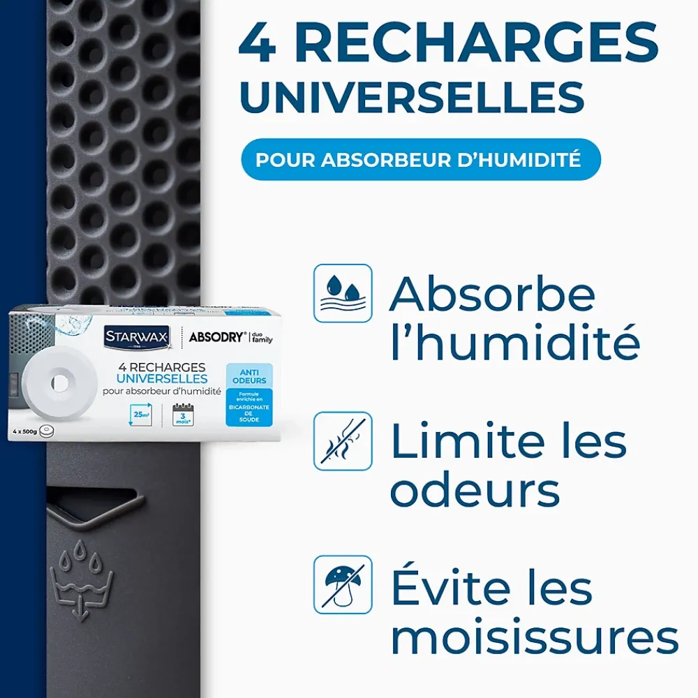 Starwax recharges de 500g universelles pour absorbeur d'humidité