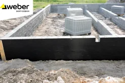 Weber Saint-Gobain Etanchéité Des Fondations-Revêtement d'imperméabilisation des fondations et collage d’isolants 25 kg prêt à l'emploi, Weberdry Bitufondation