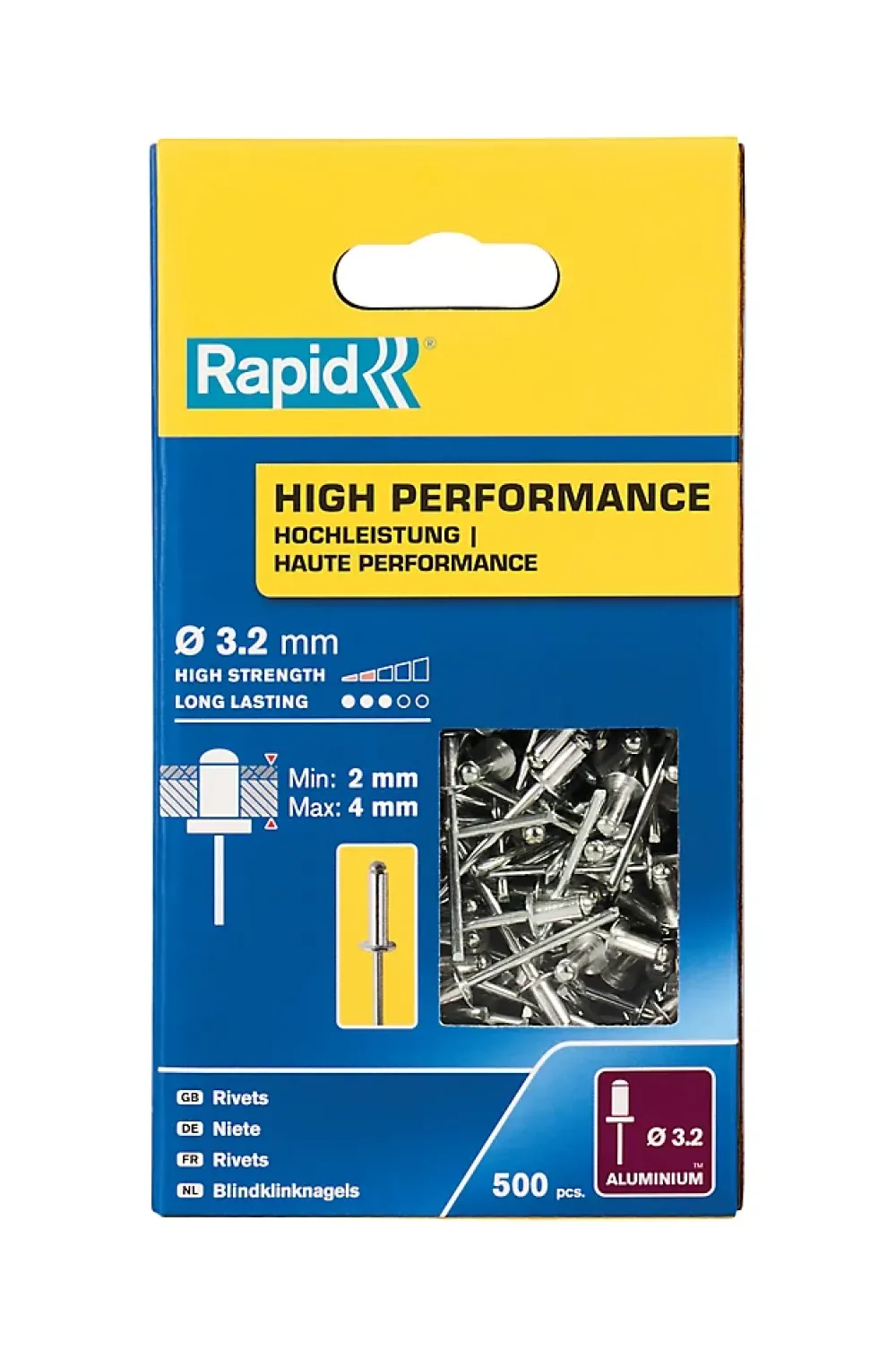 Rapid Rivets Haute performance Ø3.2 x 8 mm