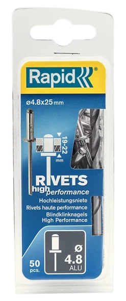 Rapid Rivet-Rivets Haute performance Ø4.8x25mm