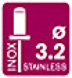 Rapid Rivets inoxydables Ø3.2x8mm Acier inoxydable