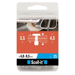 Scell-It Rivet-Rivet ø4 x 9.5 mm étanche, 25 pièces
