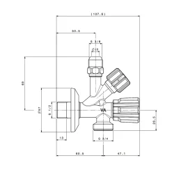 Kiamami Valentina Alimentation Pour Machine À Laver-Robinet Combiné Avec Écrou Conique Pour Machine À Laver