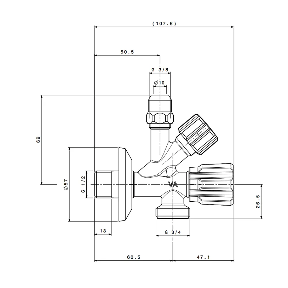 Kiamami Valentina Alimentation Pour Machine À Laver-Robinet Combiné Avec Écrou Conique Pour Machine À Laver